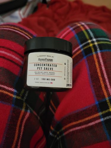 Customer photo review of Concentrated Salve for Pets - Allergy, Wound and Bumps!