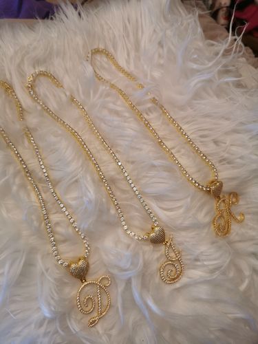 Customer photo review of HEART INITIAL NECKLACE