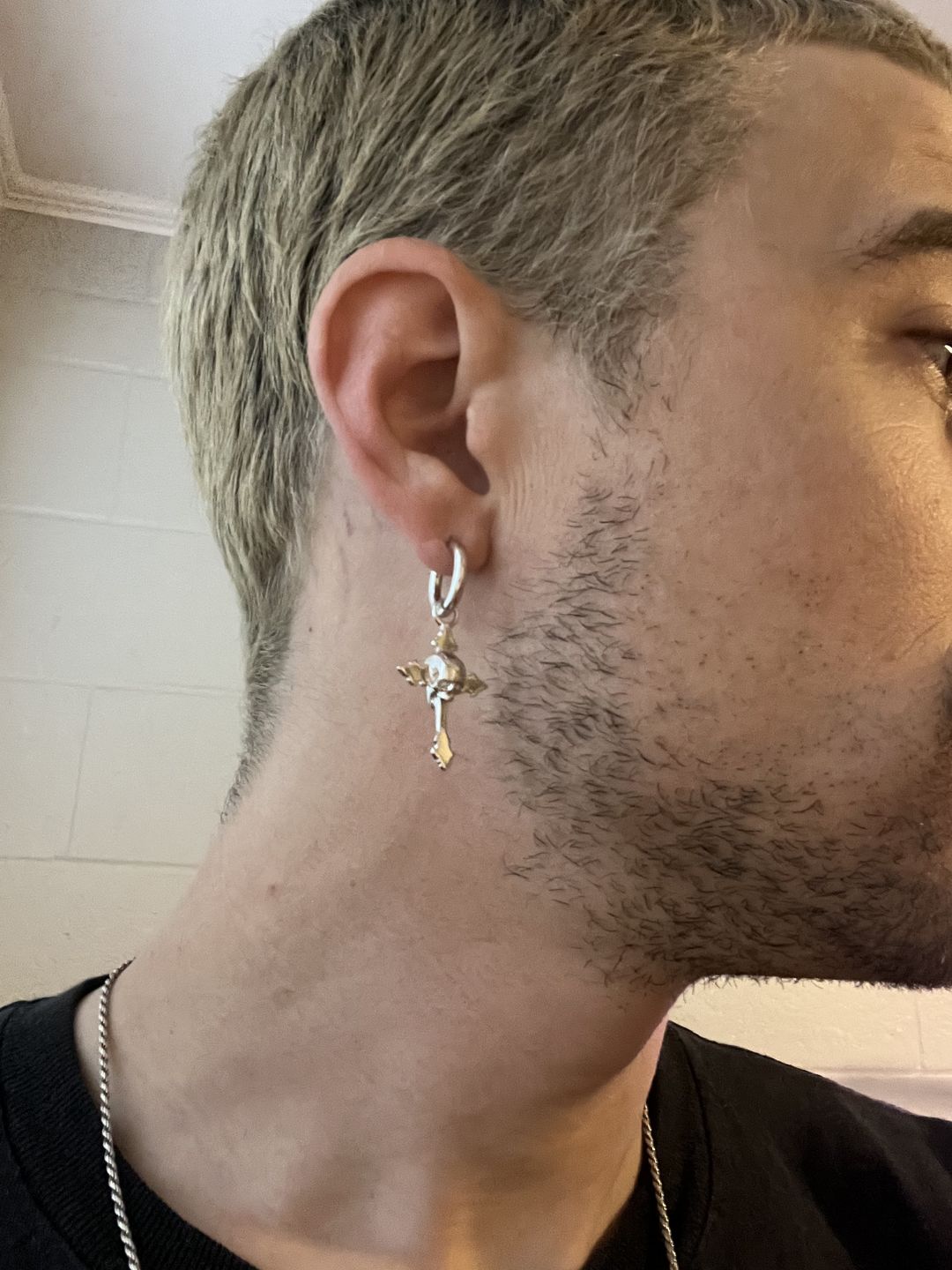 Customer photo review of DOWN YOUR THROAT EARRING