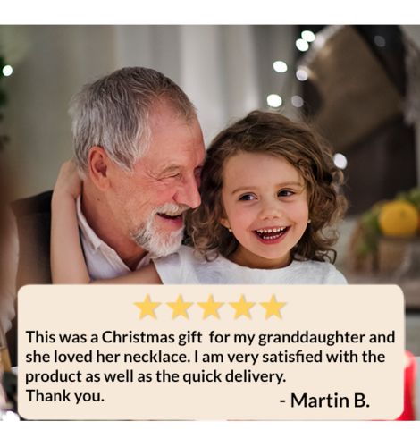Customer photo review of To My Beautiful Granddaughter - Always Keep Me In Your Heart - Interlocking Hearts Necklace