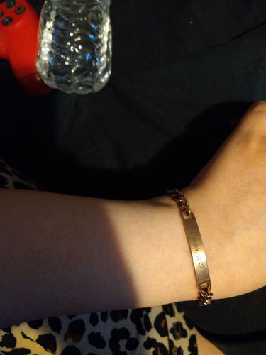 Customer photo review of Engraved Bracelet Set - W/ Eternal Rose Box