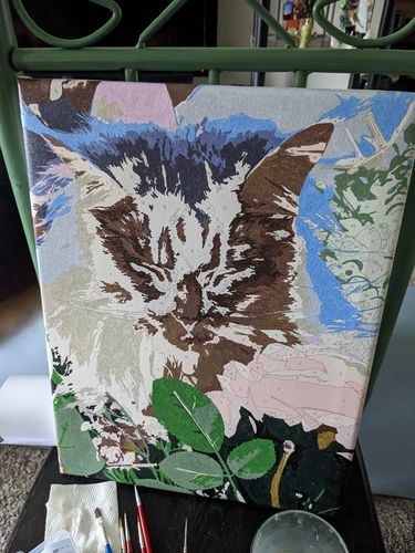 Customer photo review of Custom Paint by Numbers Kit