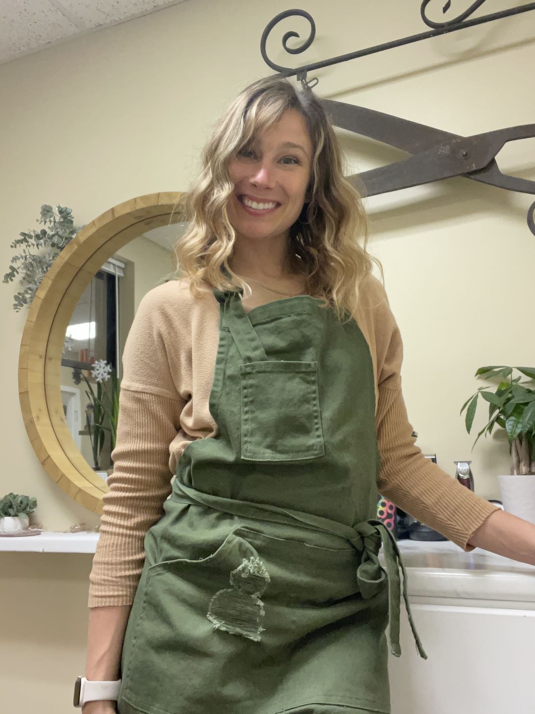 Customer photo review of Olive Green Apron