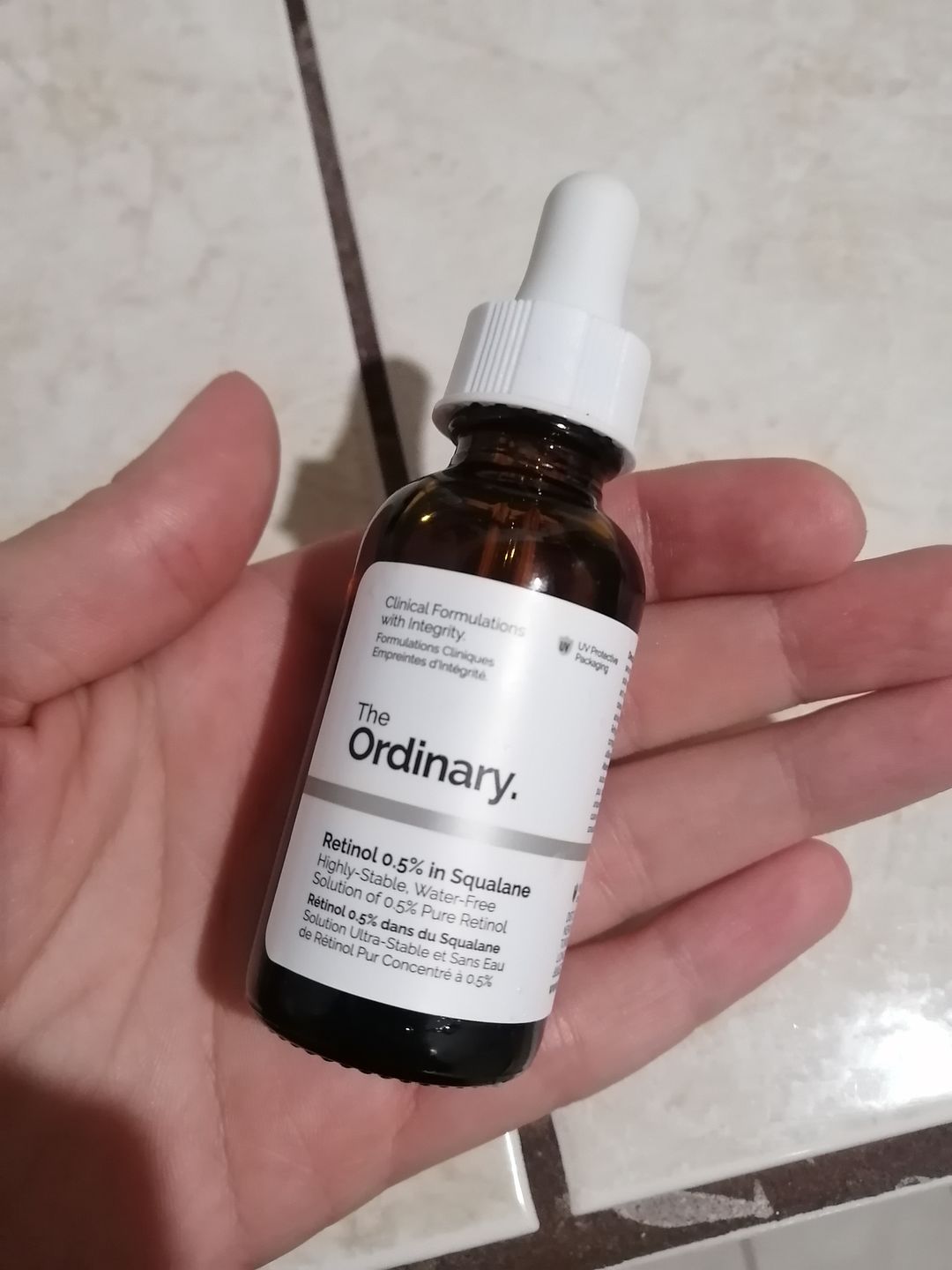 Customer photo review of Retinol 0.5% in Squalane