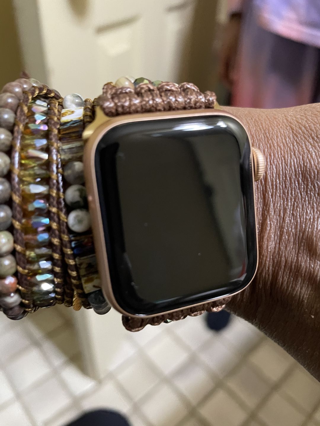 Customer photo review of Moonlight Goddess Apple Watch Strap