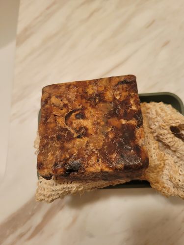 Customer photo review of African Black Soap - 'Nature's Cure for Skin Problems'