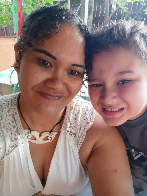 Customer photo review of 10cm Maori Bone Manaia Breastplate Necklace