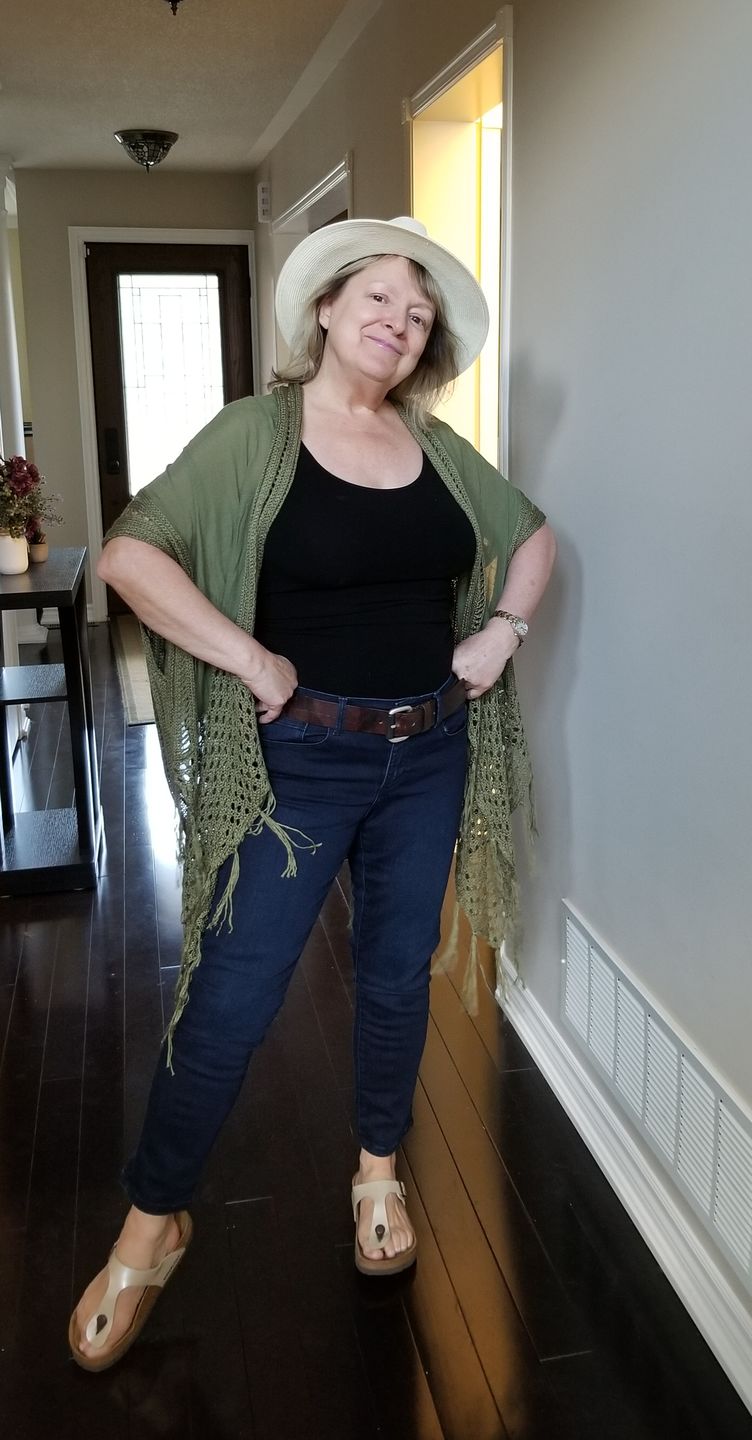 Customer photo review of My Cozy Crochet Cardigan (Olive)