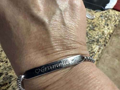 Customer photo review of 4mm Round Box ID Bracelet