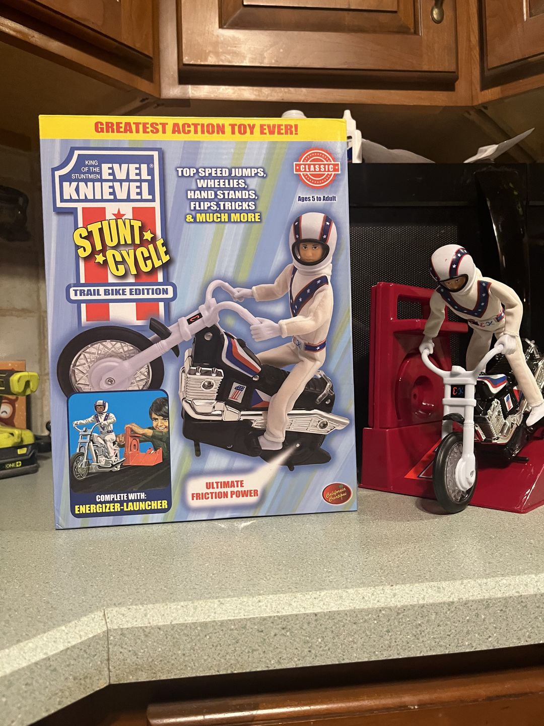 Customer photo review of Evel Knievel Stunt Cycle - Trailbike Edition / Black