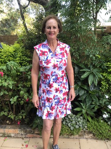 Customer photo review of Birdee Sport New Cool Sleeveless Dress in Flora