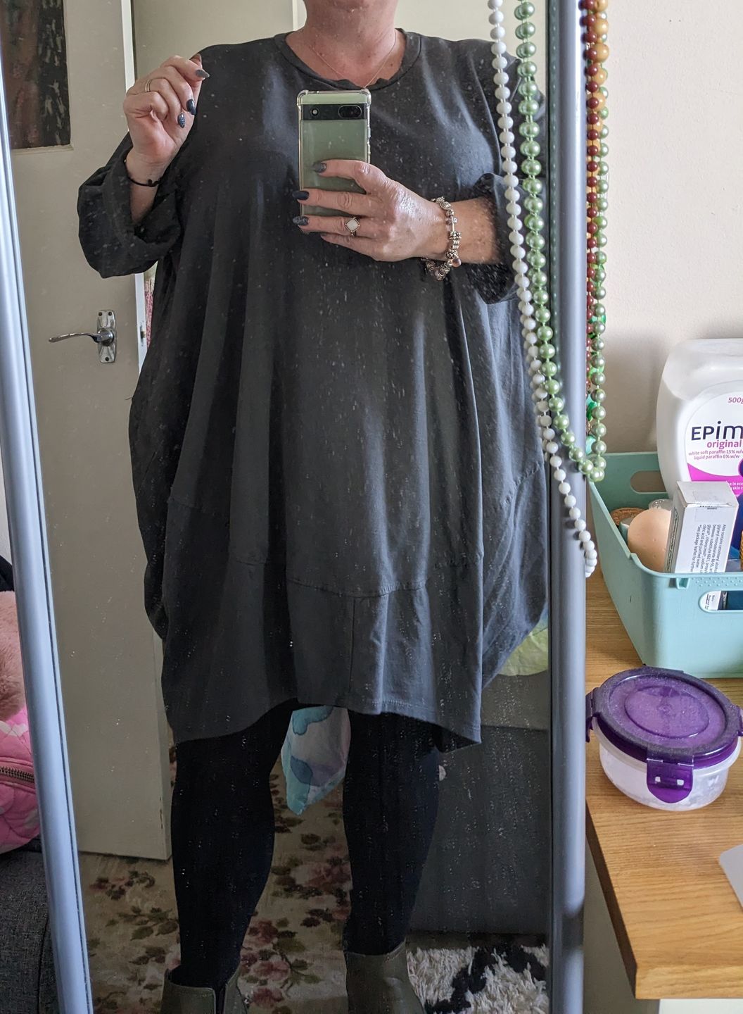 Customer photo review of Oversized Cocoon Tunic  - 10517