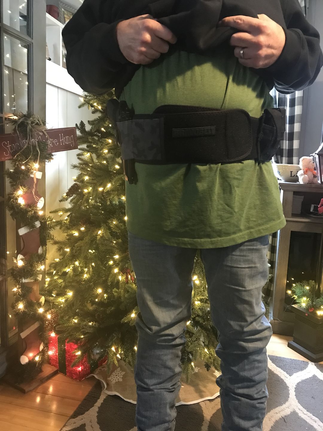 Customer photo review of Dual Mag Carriers with STRAPS for Belly Band Holster - 2 Pack (Detachable)