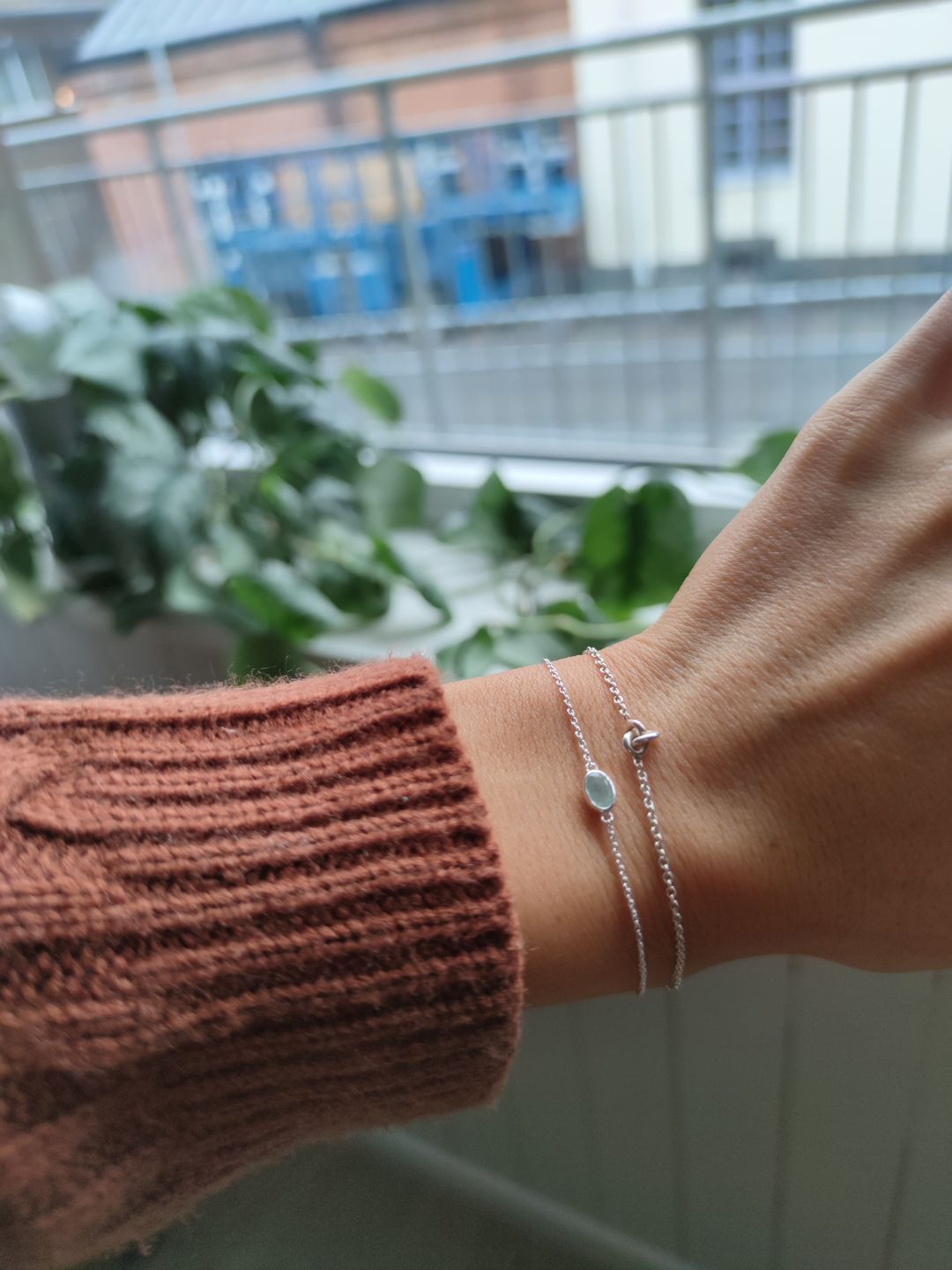 Customer photo review of Armband Mars Akvamarin Silver