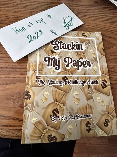 Customer photo review of Stackin My Paper - The Savings Challenge Book