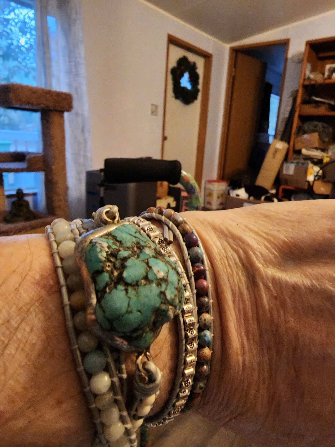Customer photo review of The Turquoise Protection Wrap Bracelet