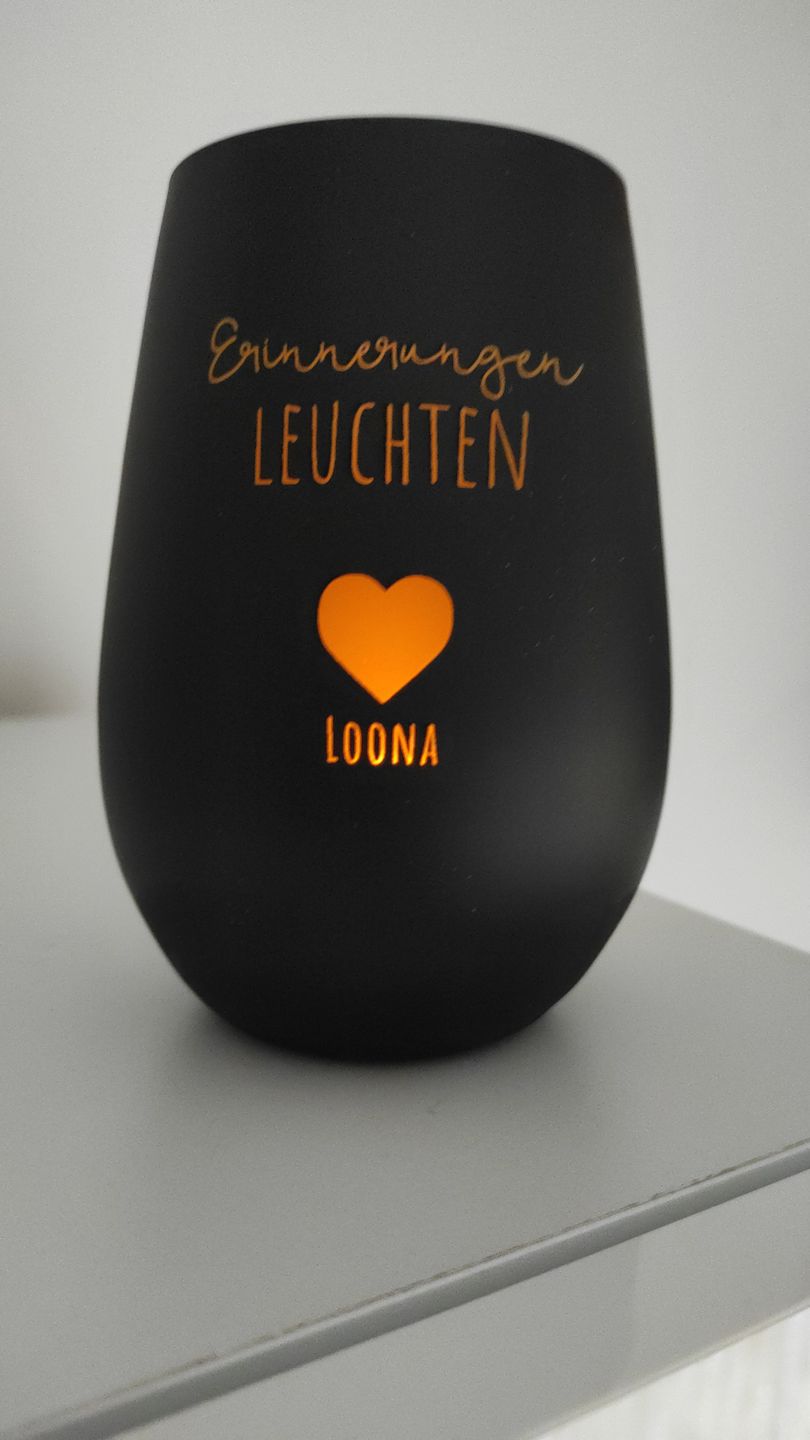 Customer photo review of Erinnerungen leuchten - Individuelles Trauerlicht