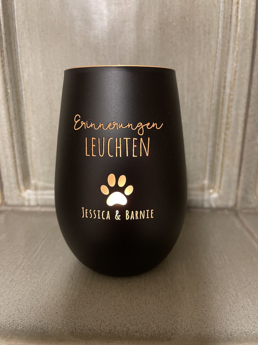 Customer photo review of Erinnerungen leuchten - Individuelles Trauerlicht