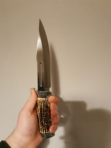Customer photo review of Resin Handle Hunting Knife