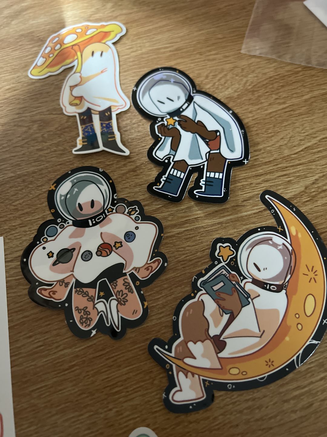 Customer photo review of Cute Space Ghost Stickers! : V5