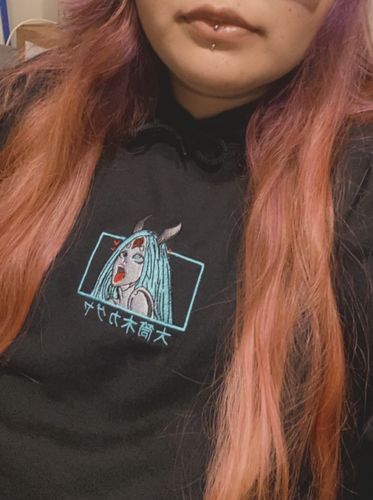 Customer photo review of Kaguya Embroidered Hoodie
