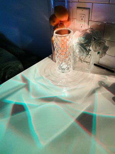 Customer photo review of Crystal Bar Table Light