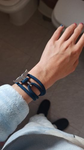 Customer photo review of "Whale" tracking bracelet