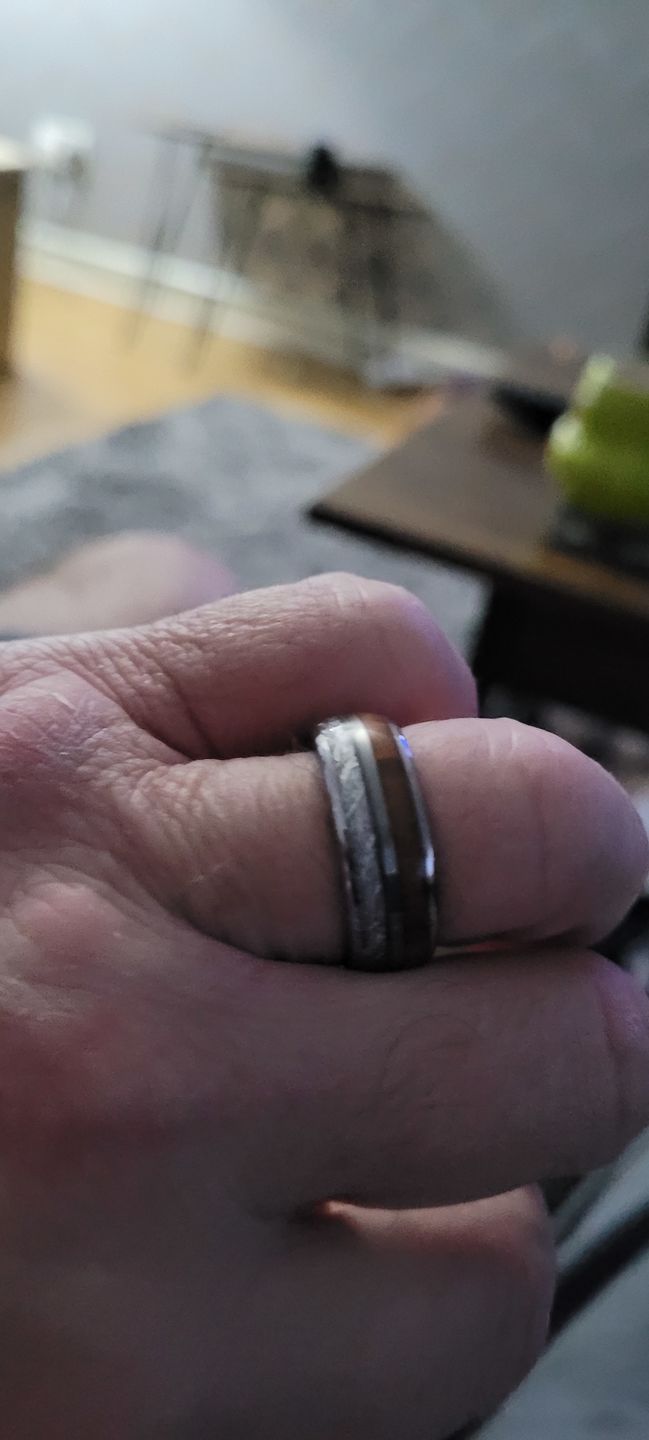 Customer photo review of The Wood and Steel Wonder Ring
