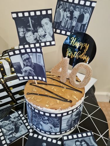 Customer photo review of Film Reel - Custom Edible Icing Image