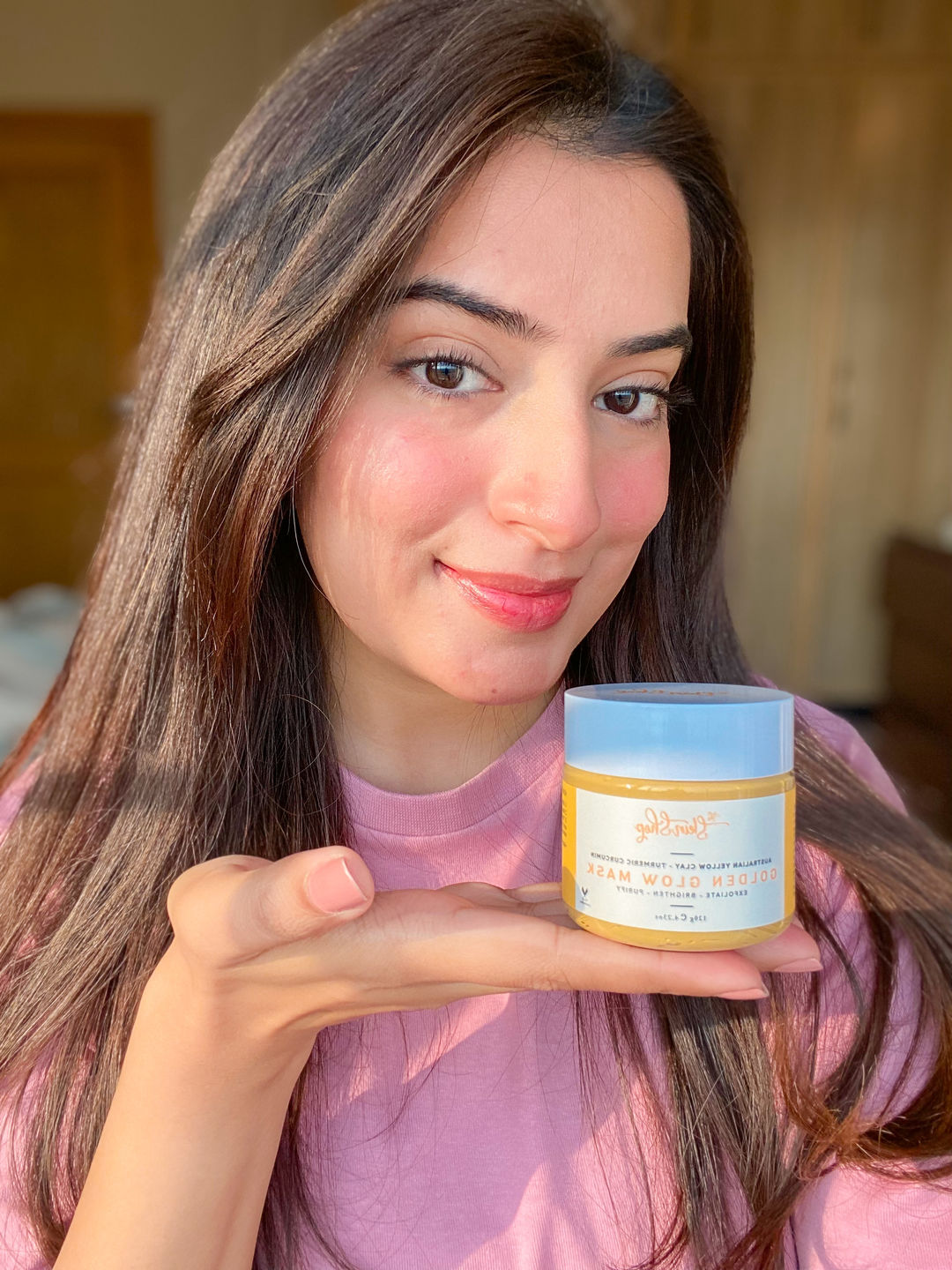 Customer photo review of Golden Glow Mask
