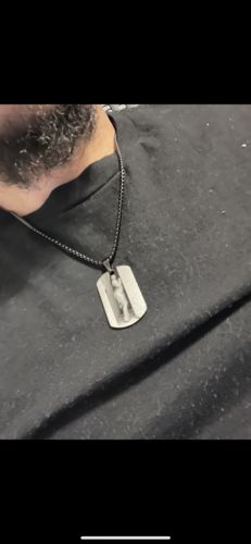 Customer photo review of Photo Dog Tag Necklace Personalized Dog Tags For Boyfriend