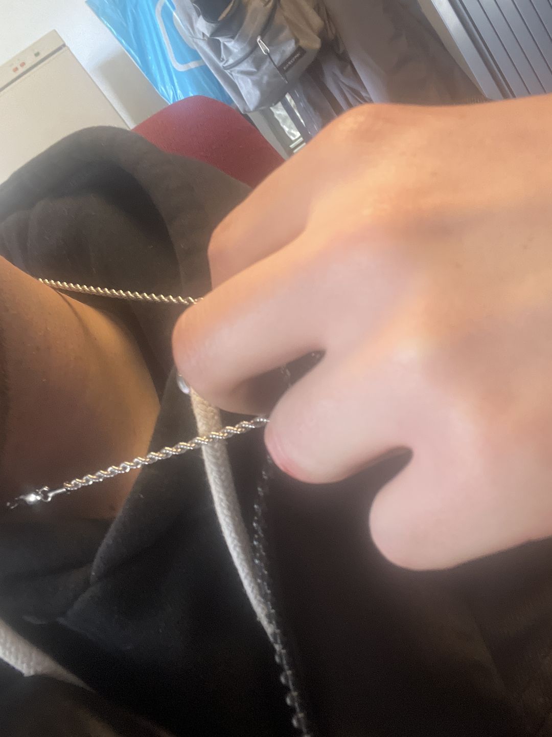 Customer photo review of CLEAN ROPE. - 3MM WHITE GOLD