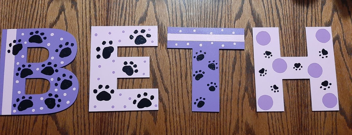Customer photo review of Unfinished Wood Block Letter H - Craft - up to 24" DIY