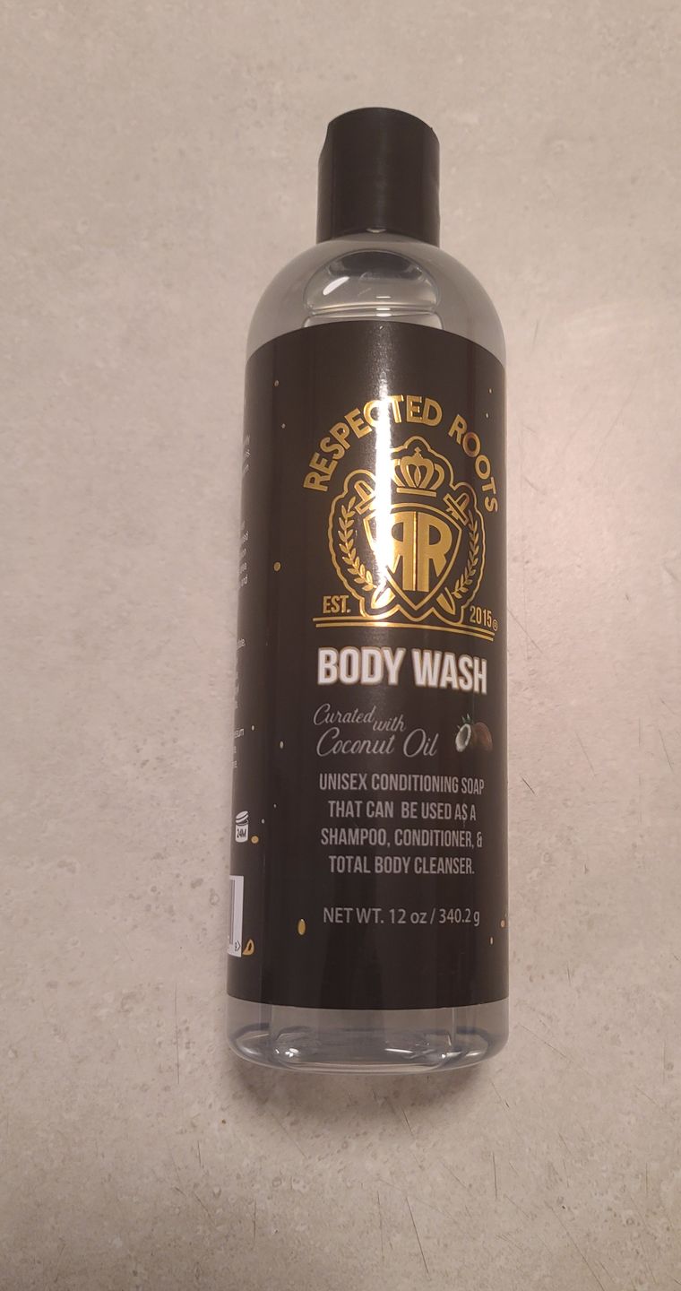 Customer photo review of Respected Roots Body Wash (12 oz.)