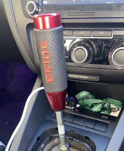 Customer photo review of 13cm JDMBride Style Red Aluminum Gear Shift Knob