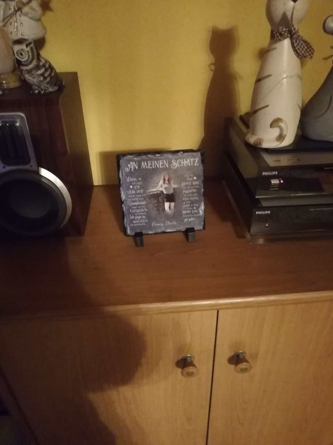 Customer photo review of An meinen Schatz - Paar-Schieferplatte