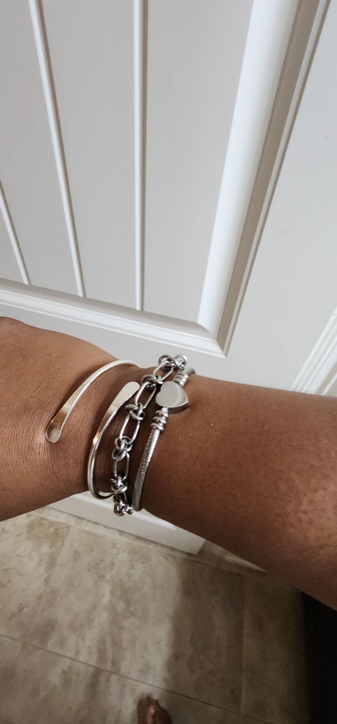 Customer photo review of Carissa Bracelet Stack