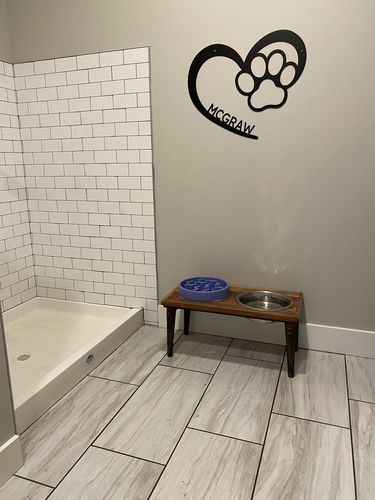 Customer photo review of Pet Love -  Custom Metal Sign - Gift for Pet Owner, Vet, Dog Groomer or Pet Sitter or Pet Remembrance Gift