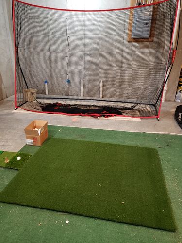 Customer photo review of TeeStrike Champ Golf Mat 4'x5'
