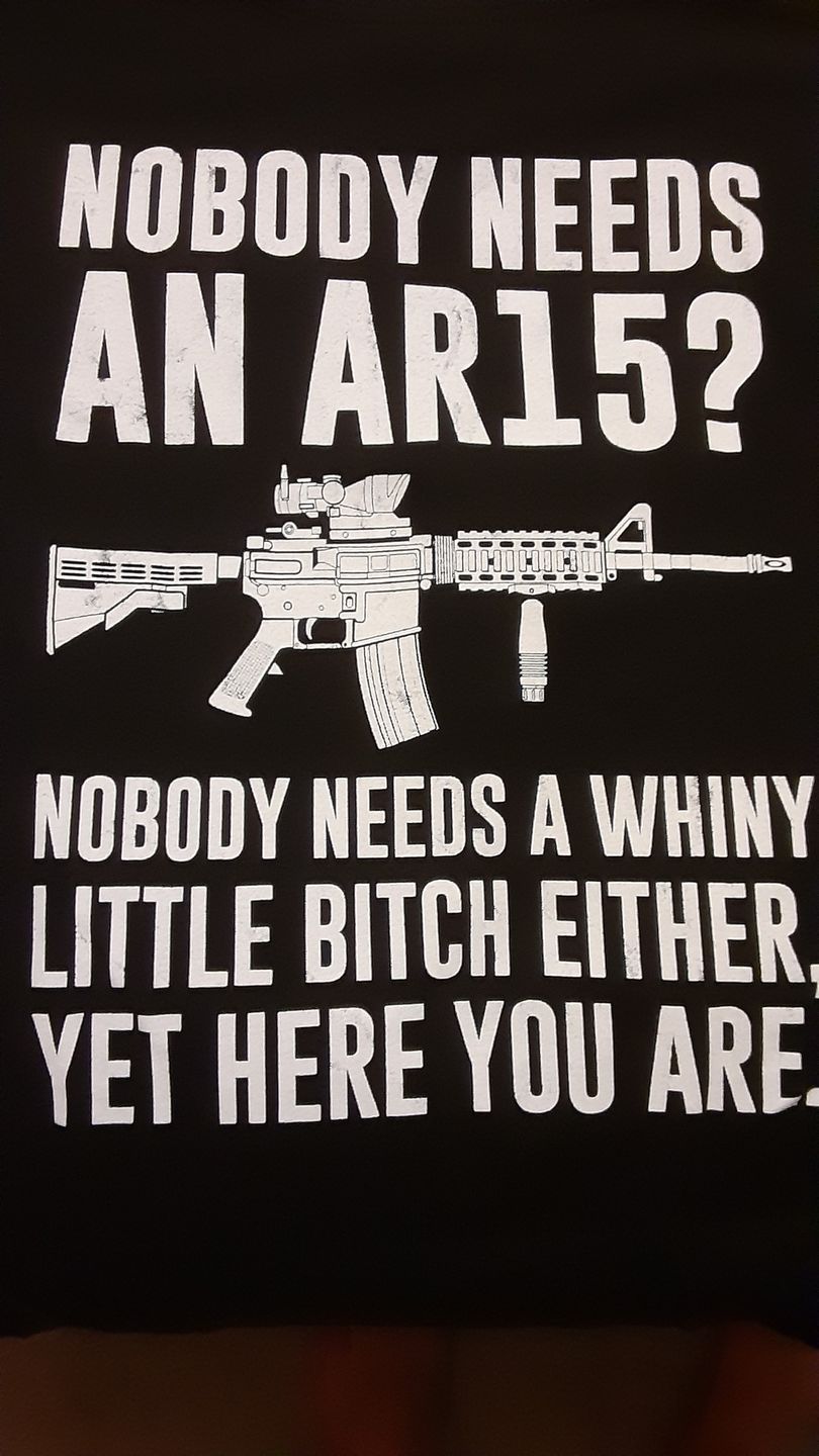 Customer photo review of Nobody Needs An AR15?