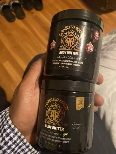 Customer photo review of Respected Roots Body Butter (Original Scent 8oz)