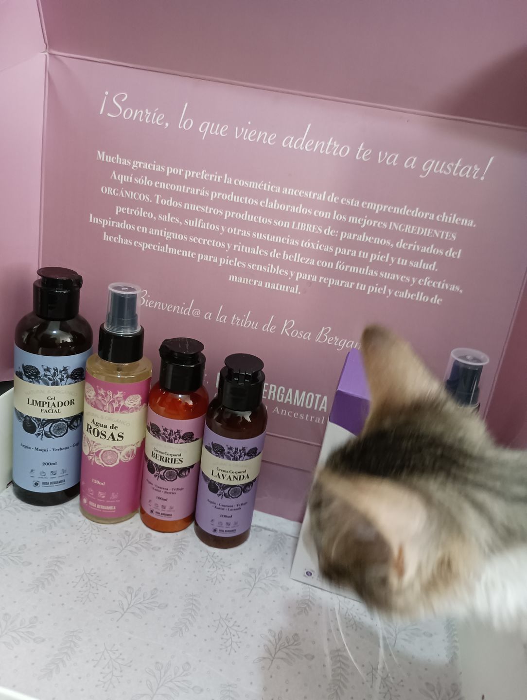 Customer photo review of Pack Rutina Facial Básica GRANDE Gel Limpiador + Agua de Rosas + Aceite de Argán