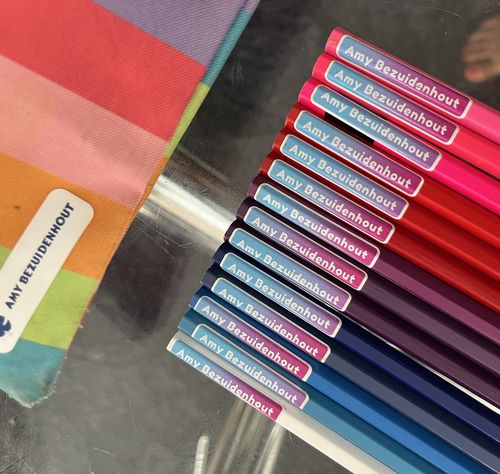 Customer photo review of Colour Skinny Labels - Customise your own