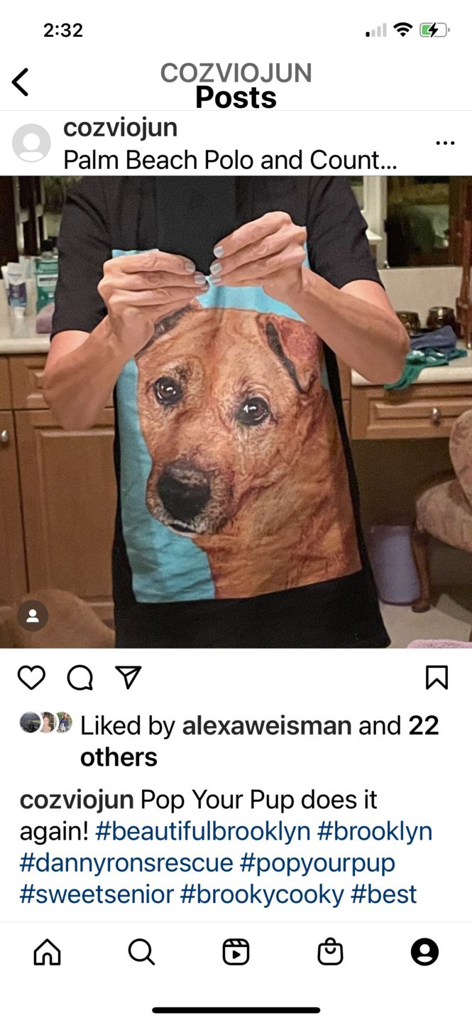 Customer photo review of Custom Pet Art Mens Crew Neck T-shirt