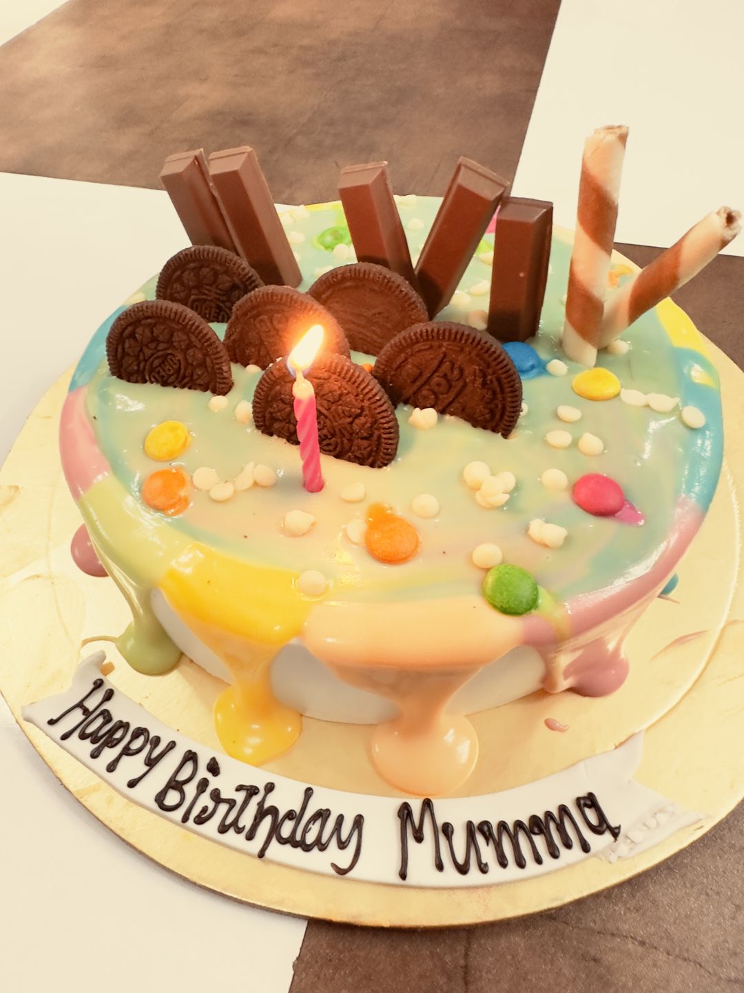 Customer photo review of Colorful Drip Cake