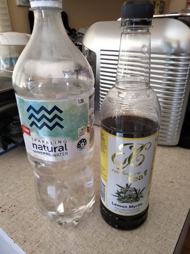 Customer photo review of Lemon Myrtle Iced Tea Concentrate