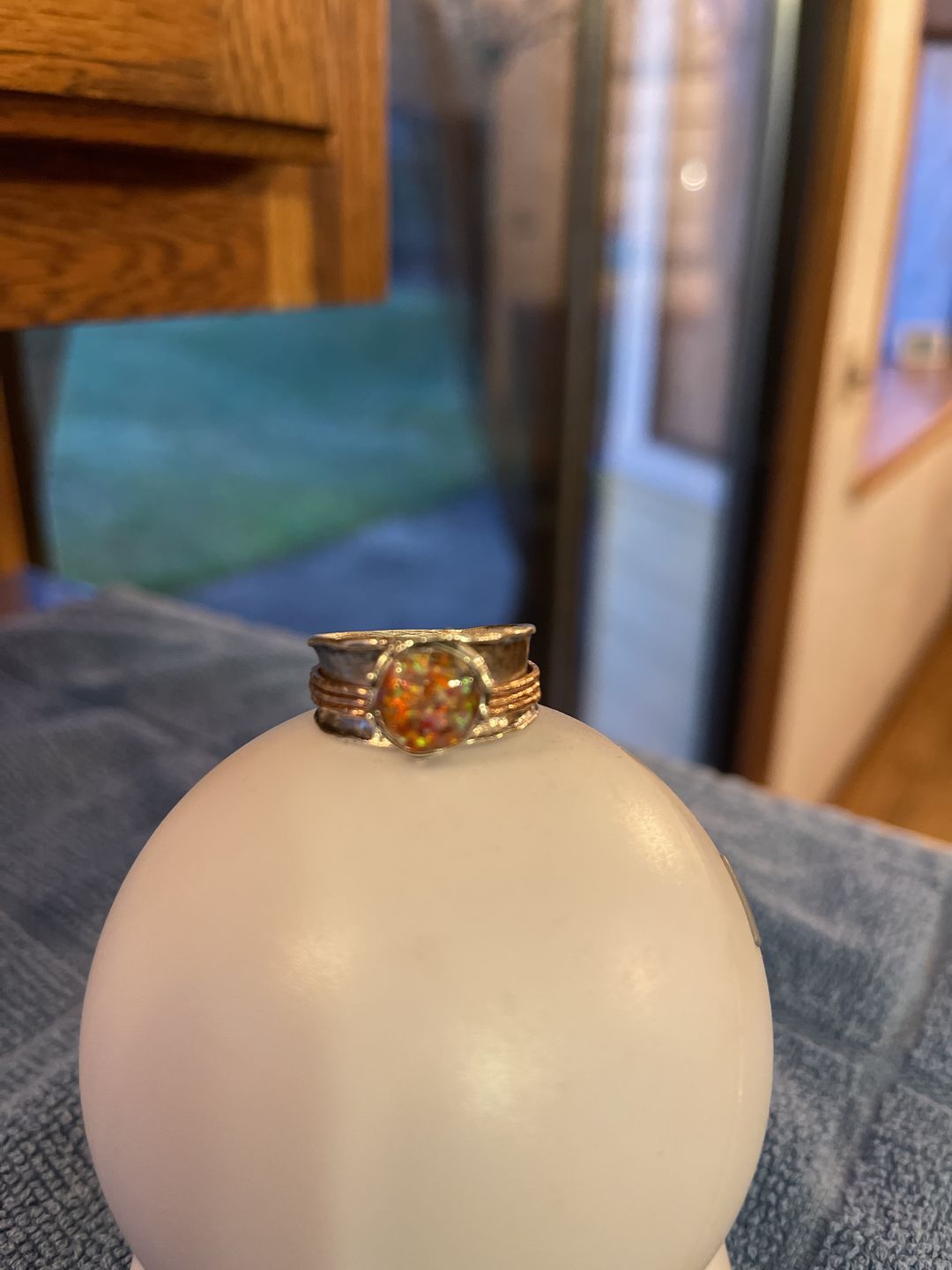 Customer photo review of Two Tone Spin Ring