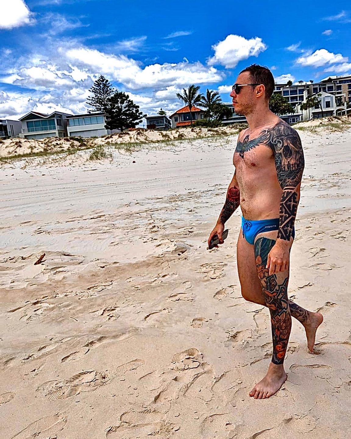 Customer photo review of Sea Mist Ombré - Vaquita Swim Brief