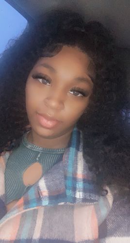 Customer photo review of Thick Lace Closure Wigs Jerry Curly 4x4 Closure Wig Natural Hairlines  Wavy Human Hair Wig