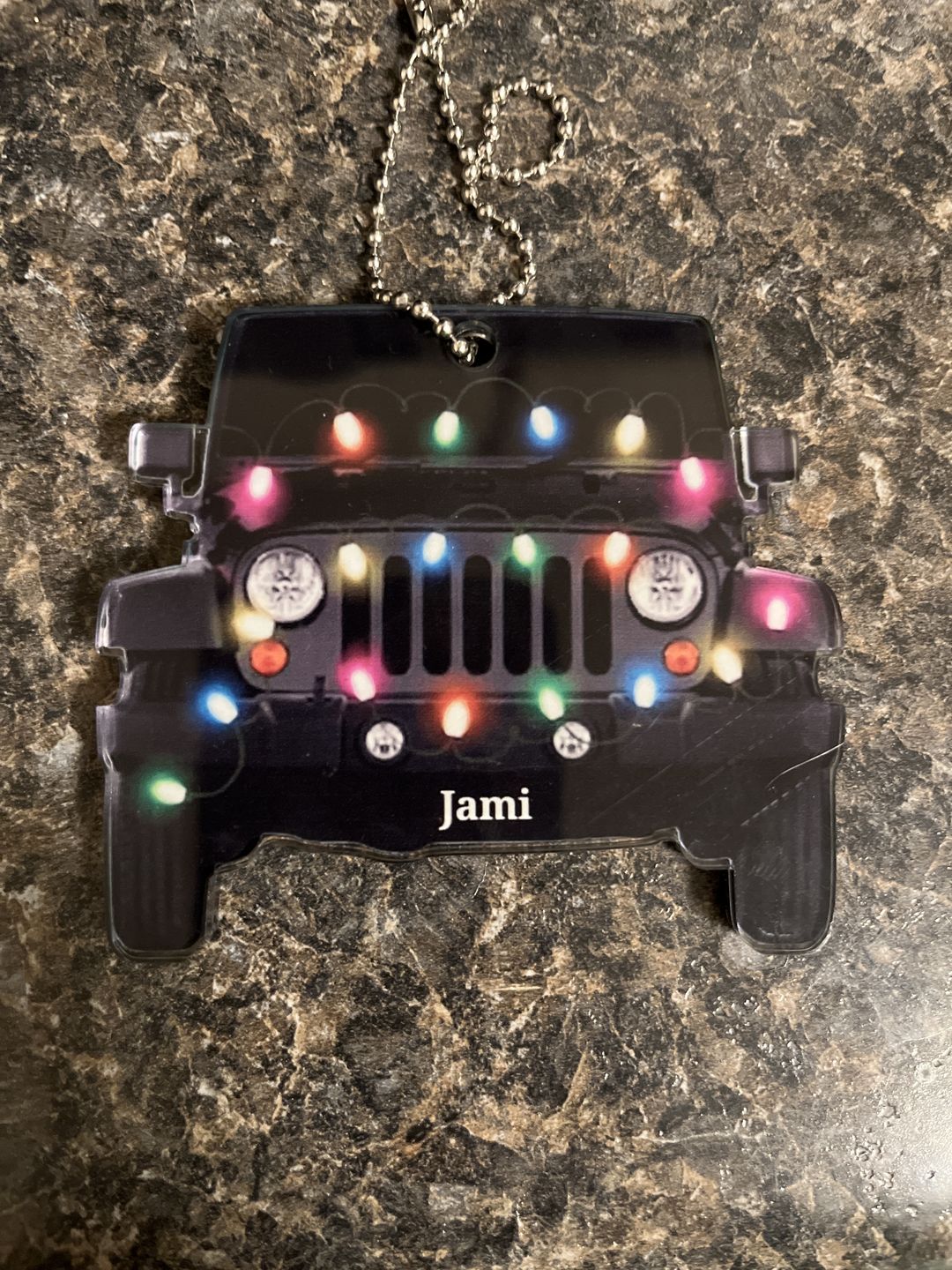 Customer photo review of Personalized Car Acrylic Christmas Ornament